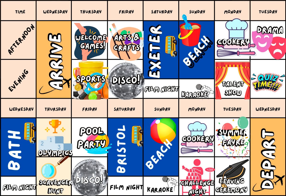 example timetable example timetable